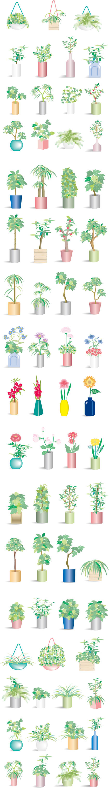 free vector 66 Potted Plants Vector